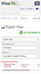 Mobile Screenshot of egypt.visahq.com.au