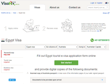 Tablet Screenshot of egypt.visahq.com.au