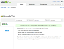 Tablet Screenshot of grenada.visahq.com.au