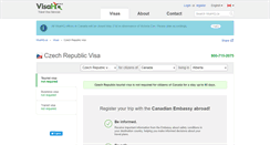 Desktop Screenshot of czech-republic.visahq.ca