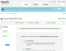 Tablet Screenshot of czech-republic.visahq.ca