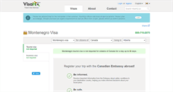 Desktop Screenshot of montenegro.visahq.ca