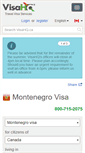 Mobile Screenshot of montenegro.visahq.ca