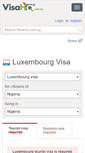 Mobile Screenshot of luxembourg.visahq.com.ng