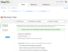 Tablet Screenshot of germany.visahq.com.au