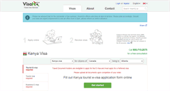 Desktop Screenshot of kenya.visahq.ca