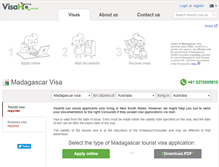 Tablet Screenshot of madagascar.visahq.com.au