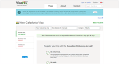 Desktop Screenshot of new-caledonia.visahq.ca