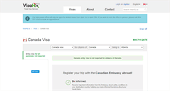 Desktop Screenshot of canada.visahq.ca