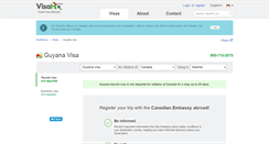 Desktop Screenshot of guyana.visahq.ca