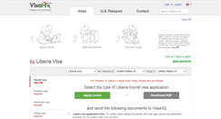 Desktop Screenshot of liberia.visahq.com