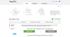 Desktop Screenshot of nepal.visahq.com.au