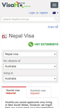 Mobile Screenshot of nepal.visahq.com.au