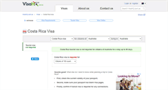 Desktop Screenshot of costa-rica.visahq.com.au