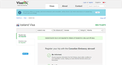 Desktop Screenshot of iceland.visahq.ca