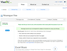 Tablet Screenshot of nicaragua.visahq.com.au