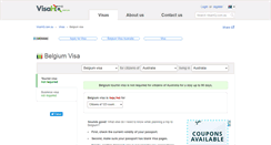 Desktop Screenshot of belgium.visahq.com.au