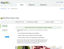 Tablet Screenshot of burkina-faso.visahq.com.ng