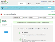 Tablet Screenshot of liechtenstein.visahq.ca