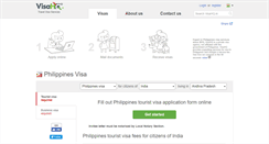 Desktop Screenshot of philippines.visahq.in