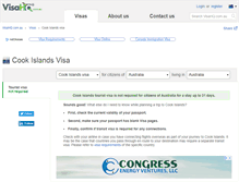 Tablet Screenshot of cook-islands.visahq.com.au