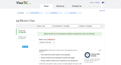 Desktop Screenshot of mexico.visahq.com.au