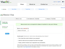 Tablet Screenshot of mexico.visahq.com.au