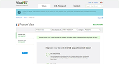 Desktop Screenshot of france.visahq.com