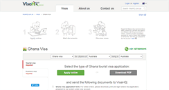 Desktop Screenshot of ghana.visahq.com.au