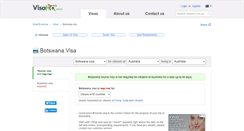 Desktop Screenshot of botswana.visahq.com.au