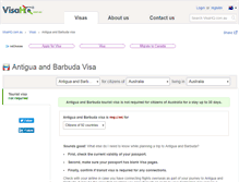 Tablet Screenshot of antigua-barbuda.visahq.com.au