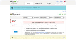 Desktop Screenshot of niger.visahq.co.uk