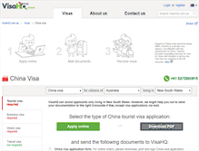 Tablet Screenshot of china.visahq.com.au