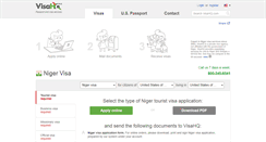 Desktop Screenshot of niger.visahq.com