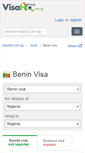 Mobile Screenshot of benin.visahq.com.ng