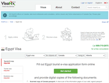 Tablet Screenshot of egypt.visahq.ca