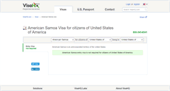 Desktop Screenshot of american-samoa.visahq.com