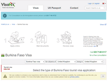 Tablet Screenshot of burkina-faso.visahq.co.uk