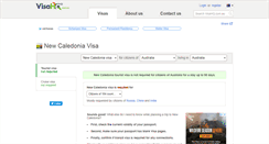 Desktop Screenshot of new-caledonia.visahq.com.au