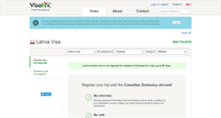 Desktop Screenshot of latvia.visahq.ca