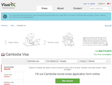 Tablet Screenshot of cambodia.visahq.ca