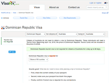 Tablet Screenshot of dominican-republic.visahq.com.au