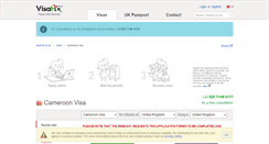 Desktop Screenshot of cameroon.visahq.co.uk