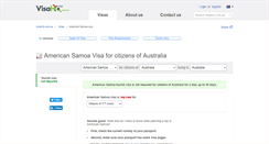 Desktop Screenshot of american-samoa.visahq.com.au