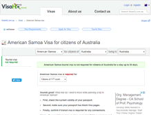 Tablet Screenshot of american-samoa.visahq.com.au