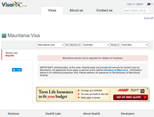 Tablet Screenshot of mauritania.visahq.com.au