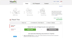 Desktop Screenshot of nepal.visahq.com