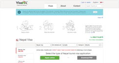 Desktop Screenshot of nepal.visahq.ca