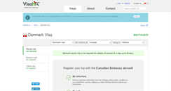 Desktop Screenshot of denmark.visahq.ca