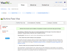 Tablet Screenshot of burkina-faso.visahq.com.au